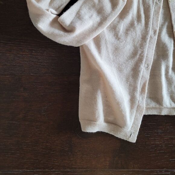 GAP Wool Blend Classic Button Front Sweater Cardigan Crew Neck XS - Picture 2 of 6